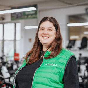 Martina aus dem Dreirad-Zentrum Karlsruhe