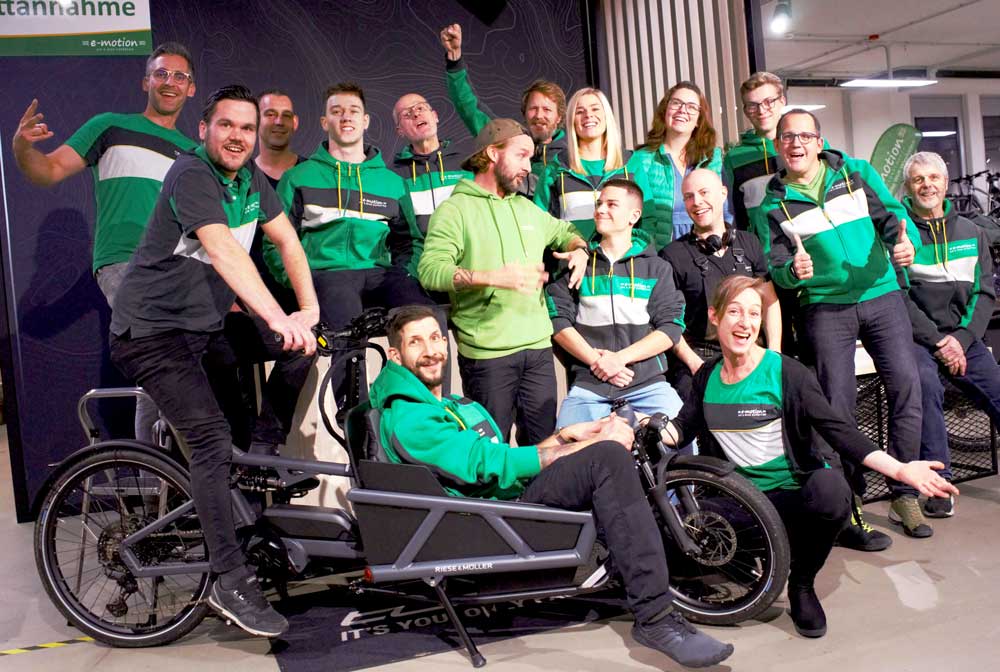 Das Team des e-motion Dreirad-Zentrums in Wiesbaden